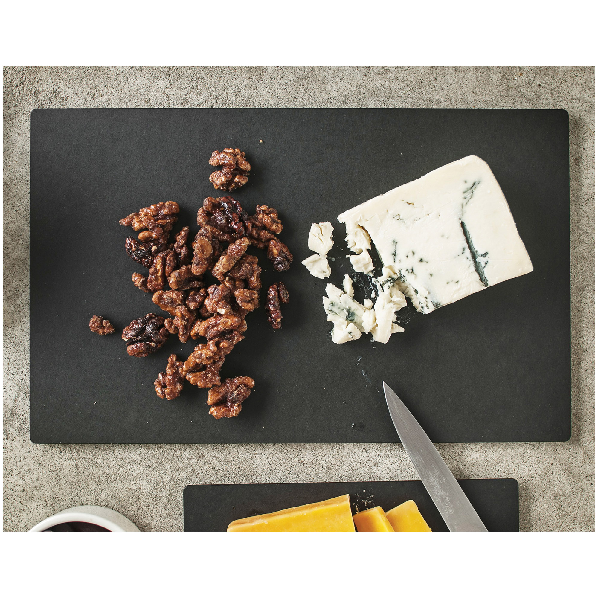 epicurean Rectangle Series 020-130802 Slate Display Board, 13-3/4 in L, 8 in W, 1/4 in Thick, Wood, Black - 2