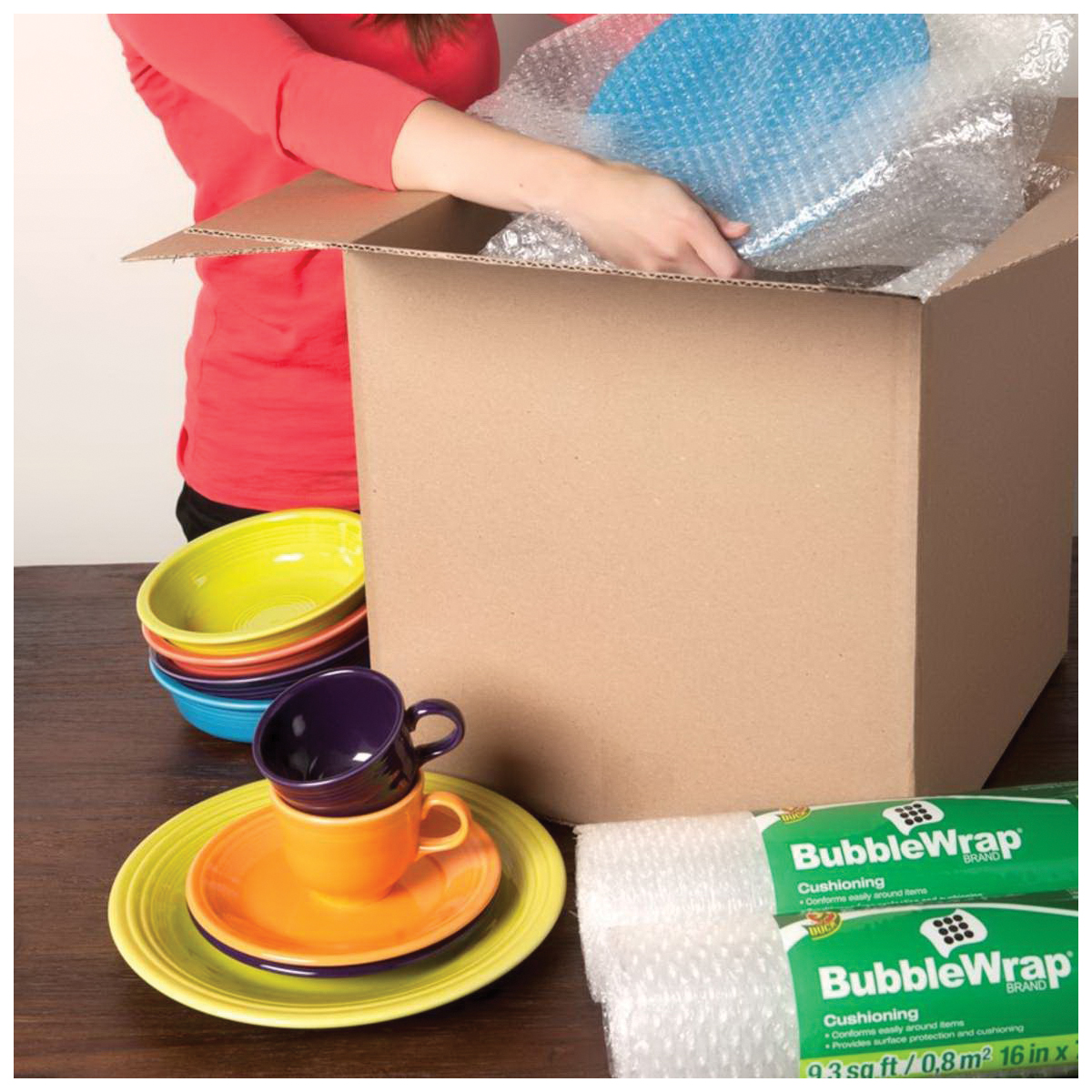 Duck BW-1M Bubble Wrap, 9 ft L, 16 in W, Nylon, Clear - 5