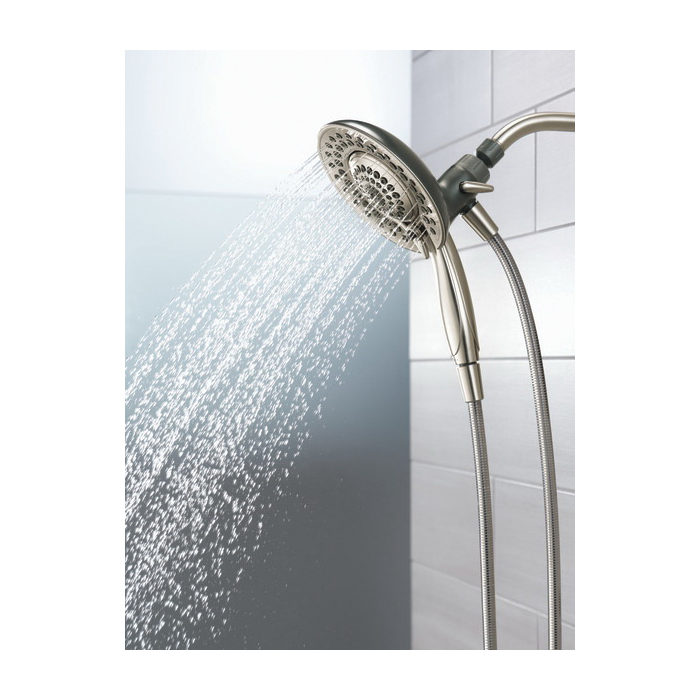 Delta 75583CSN Shower, Round, 1/2 in Connection, IPS, 1.75 gpm, 5-Spray Function, Plastic, Brushed Nickel, 72 in L Hose - 3