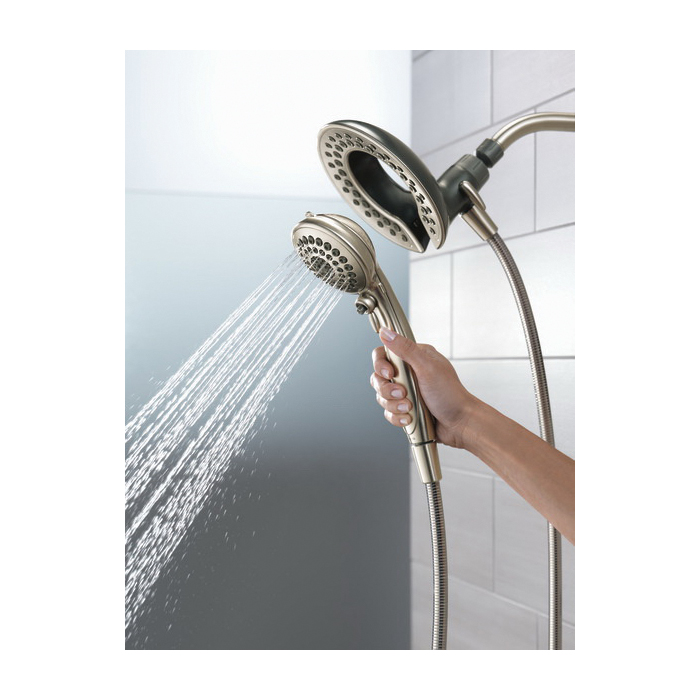 Delta 75583CSN Shower, Round, 1/2 in Connection, IPS, 1.75 gpm, 5-Spray Function, Plastic, Brushed Nickel, 72 in L Hose - 4