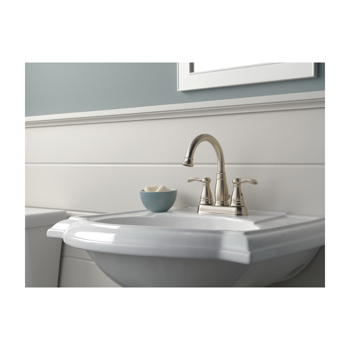 Delta Porter Series 25984LF-BN Bathroom Faucet, 1.5 gpm, 2-Handle, 3-Faucet Hole, Brass, Brushed Nickel - 2