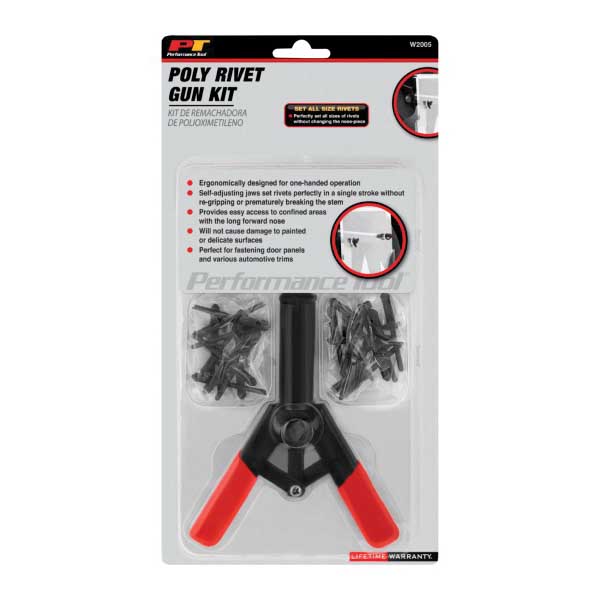 Performance Tool W2005 Poly Rivet Kit, Blind Rivet, Polyoxymethylene - 4