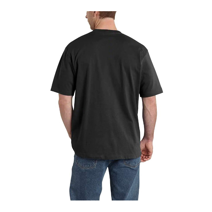 Carhartt K195-BLKREGXLA T-Shirt, XL, Fits to Chest Size: 46 to 48 in, Black, Regular, Carhartt Signature Logo, Cotton - 2