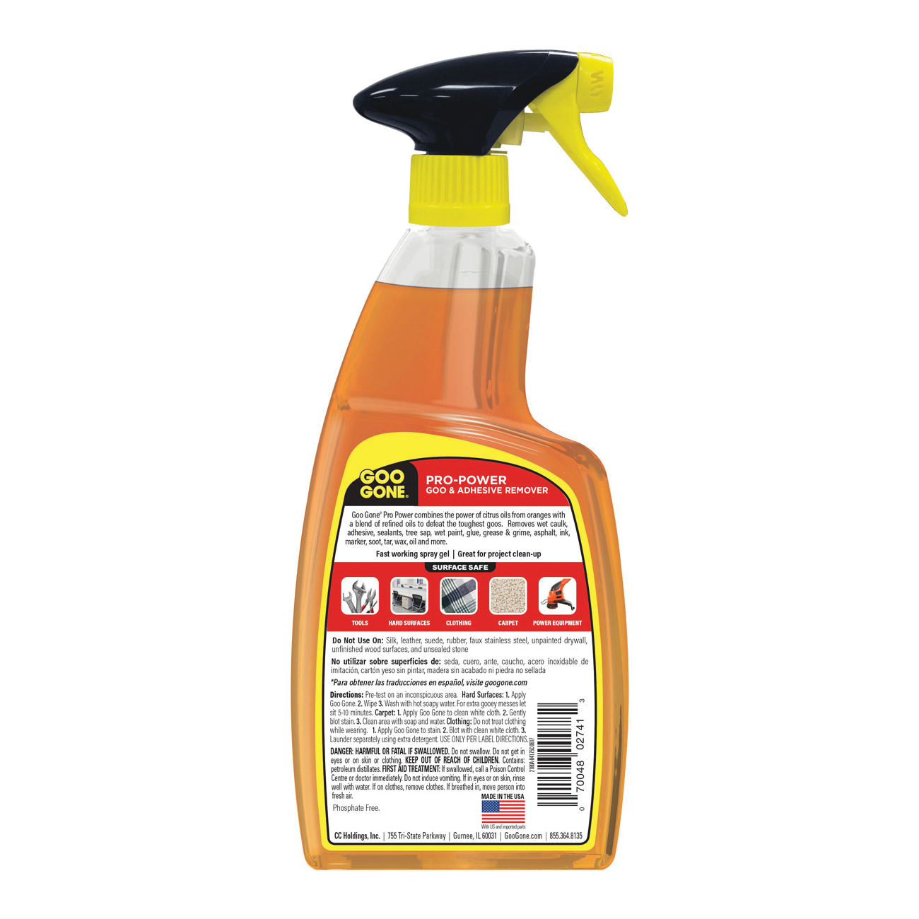 Goo Gone 5011484 Adhesive Remover, Gel, Citrus, Orange/Yellow, 24 oz, Bottle - 2