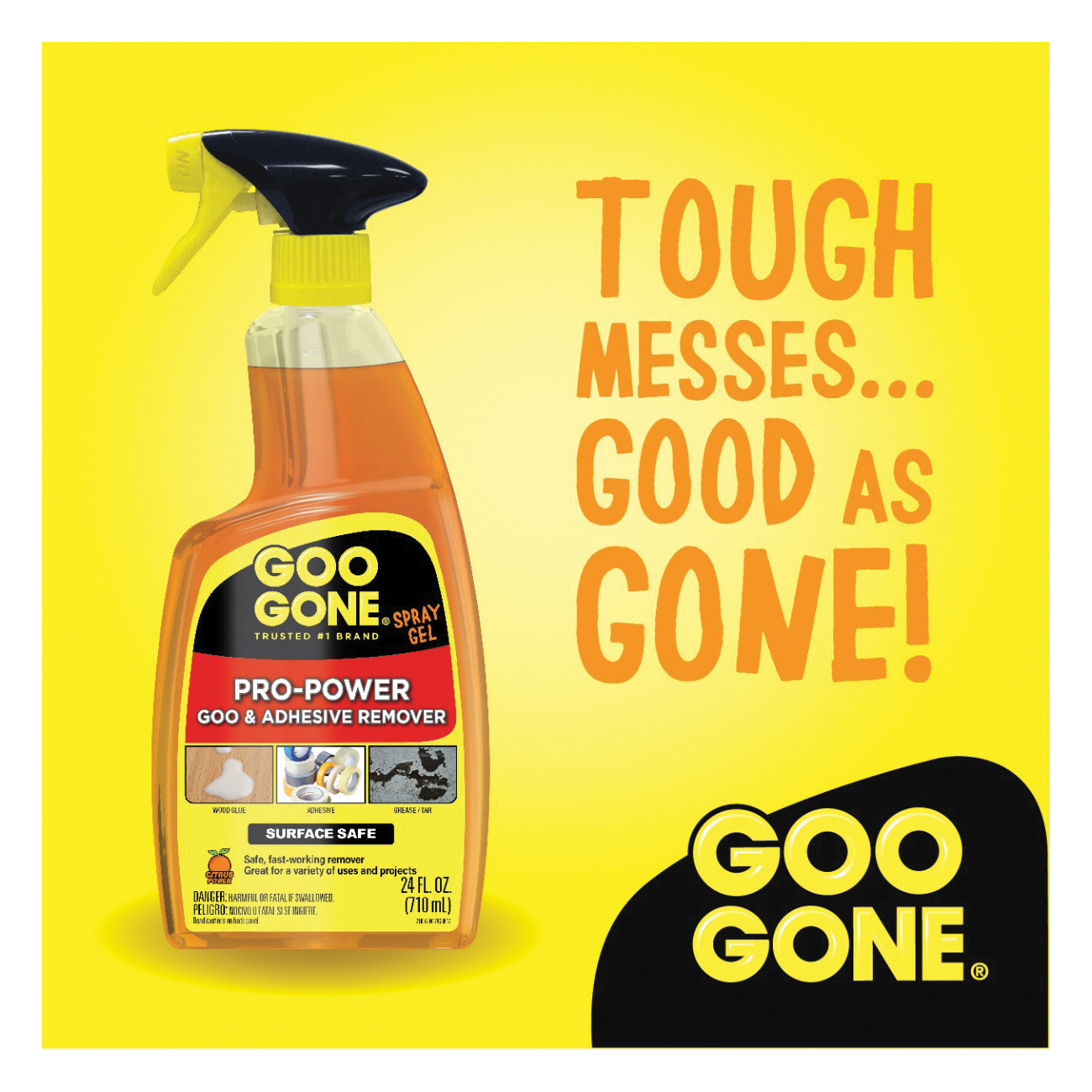 Goo Gone 5011484 Adhesive Remover, Gel, Citrus, Orange/Yellow, 24 oz, Bottle - 3