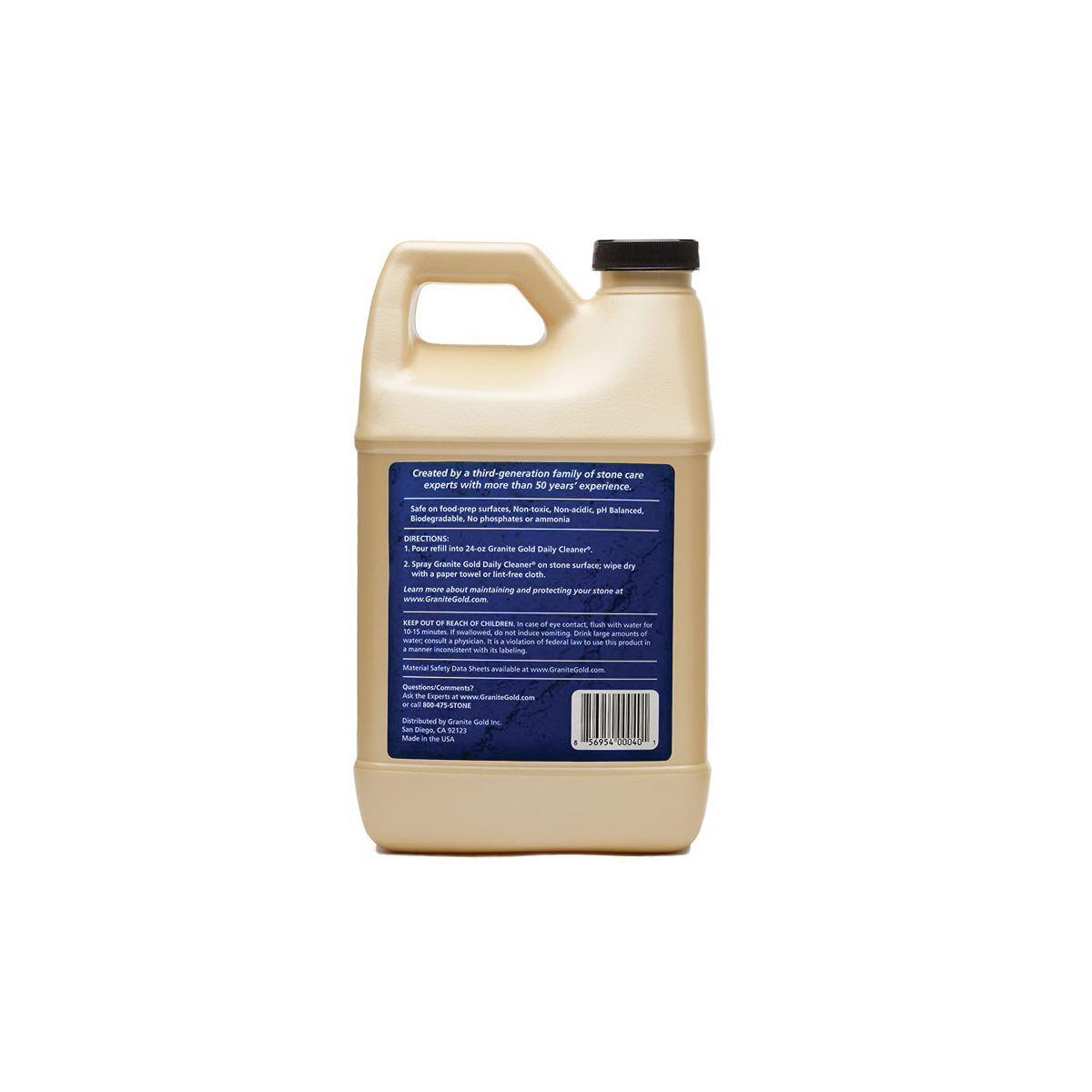Granite Gold GG0040 Daily Granite Cleaner Refill, 64 oz, Liquid, Fresh Citrus, Clear - 2