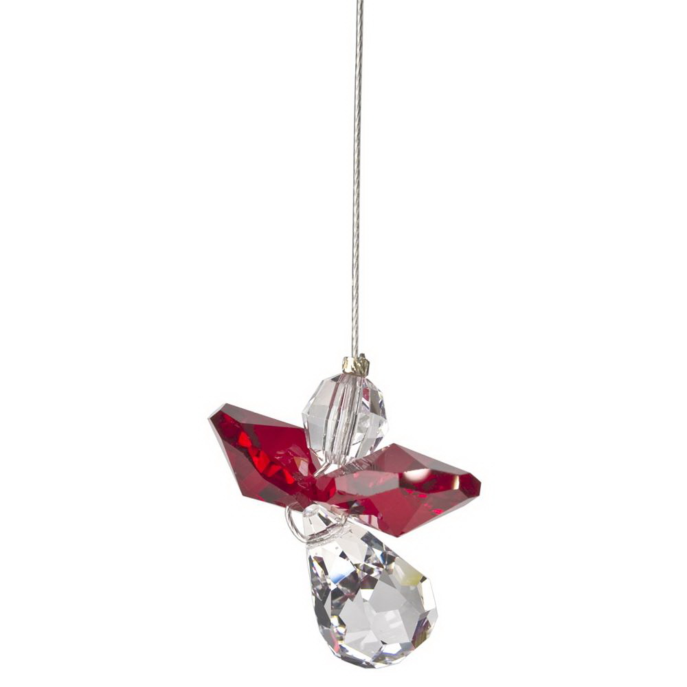 Woodstock Chimes CGGT Crystal Guardian Angel, 6 in L, Garnet, Austrian Crystal - 3