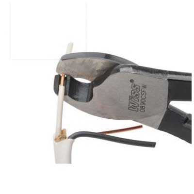 Crescent 0890CSFW Flip Joint Cable Cutter, 1/4, 13/64, 9/64 in Cutting Capacity, 8-3/8 in OAL, Cushion-Grip Handle - 3