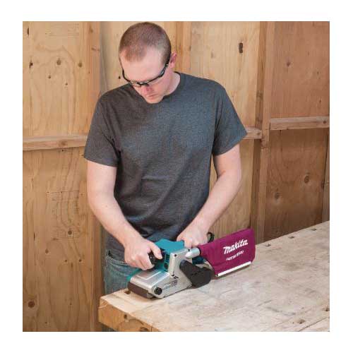Makita 9404 Belt Sander with Variable Speed, 8.8 A, 24 in L x 4 in W Belt, Abrasive Belt, D-Handle Handle - 2