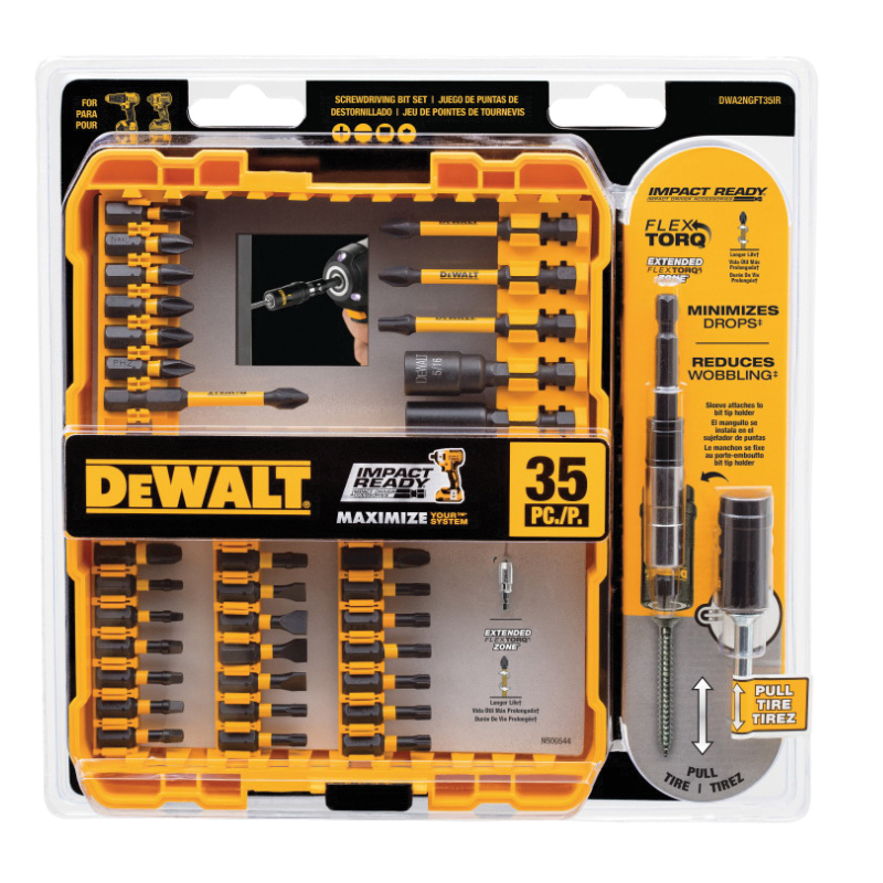 DEWALT FlexTorq, IMPACT READY Series DWA2NGFT35IR Screwdriver Bit Set, 35-Piece, Steel - 3
