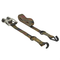 Keeper K Series 47352 Tie-Down Strap, 1-1/4 in W, 16 ft L, Camouflage, 1000 lb, J-Hook End Fitting - 2