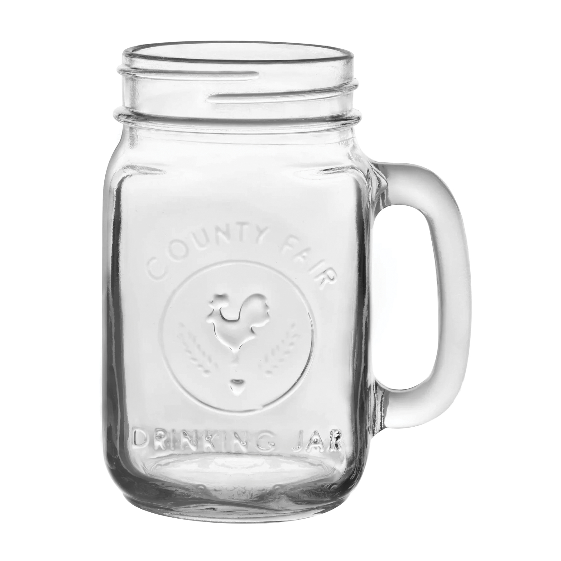 Libbey 97085 Drinking Jar, 16.5 oz, Glass - 1