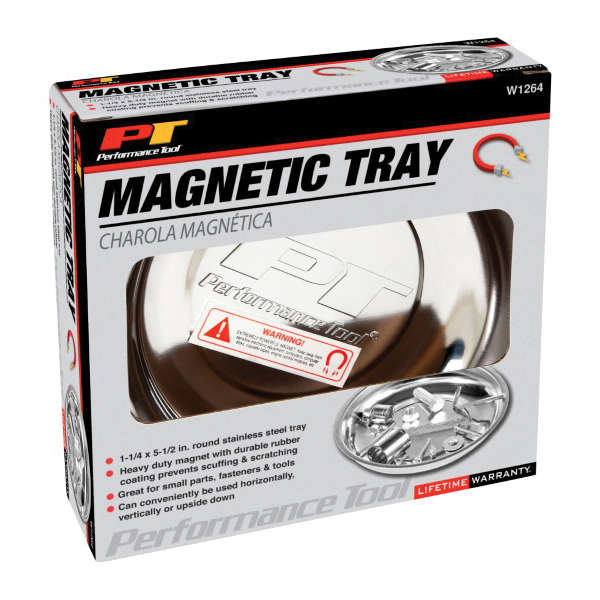Performance Tool W1264 Nut and Bolt Tray, Magnetic, Stainless Steel - 2