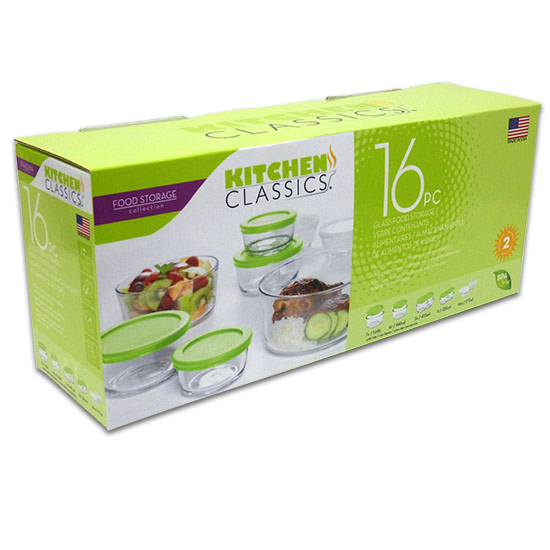 Libra 195-92206LIB Series Food Storage Set, Round, Glass, Clear - 2