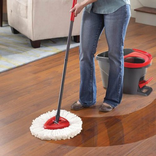 O-Cedar EasyWring 148474 Spin Mop Refill, Microfiber, White - 3