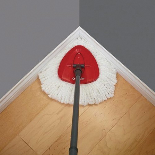 O-Cedar EasyWring 148473 Spin Mop and Bucket System, Microfiber Mop Head, Red Mop Head, Metal Handle - 5