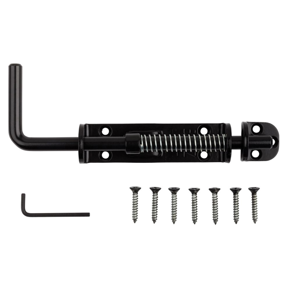 National Hardware N109-214 Slide Bolt, 9/16 in Bolt Head, Steel - 3