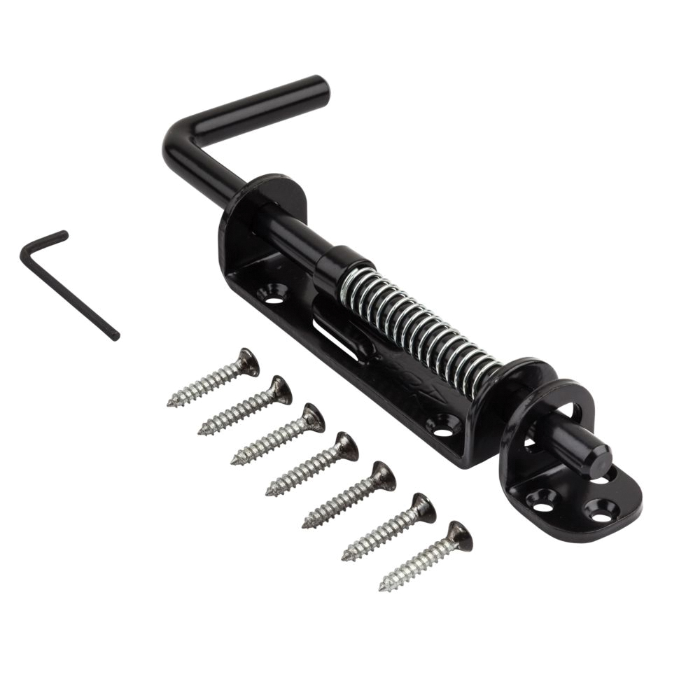 National Hardware N109-214 Slide Bolt, 9/16 in Bolt Head, Steel - 4