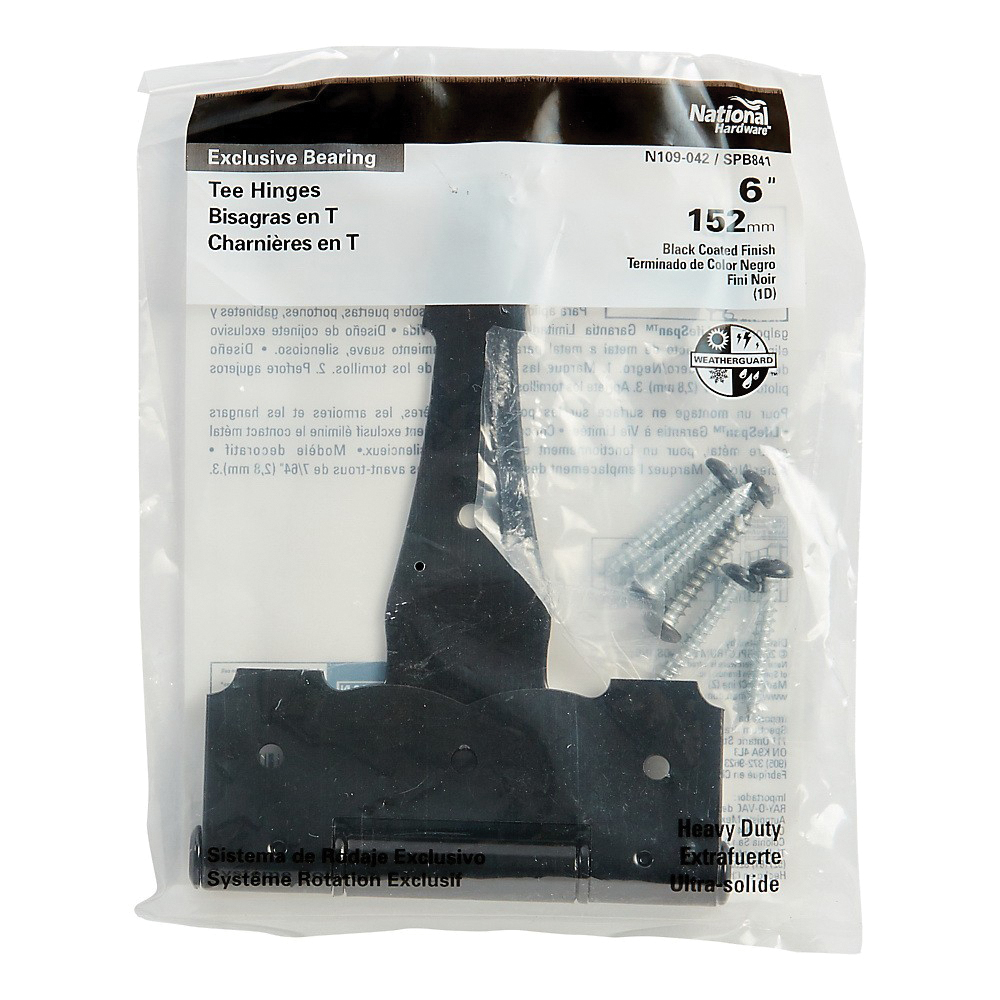 National Hardware SPB841 Series N109-042 T-Hinge, Steel, Tight Pin, 48 lb - 2