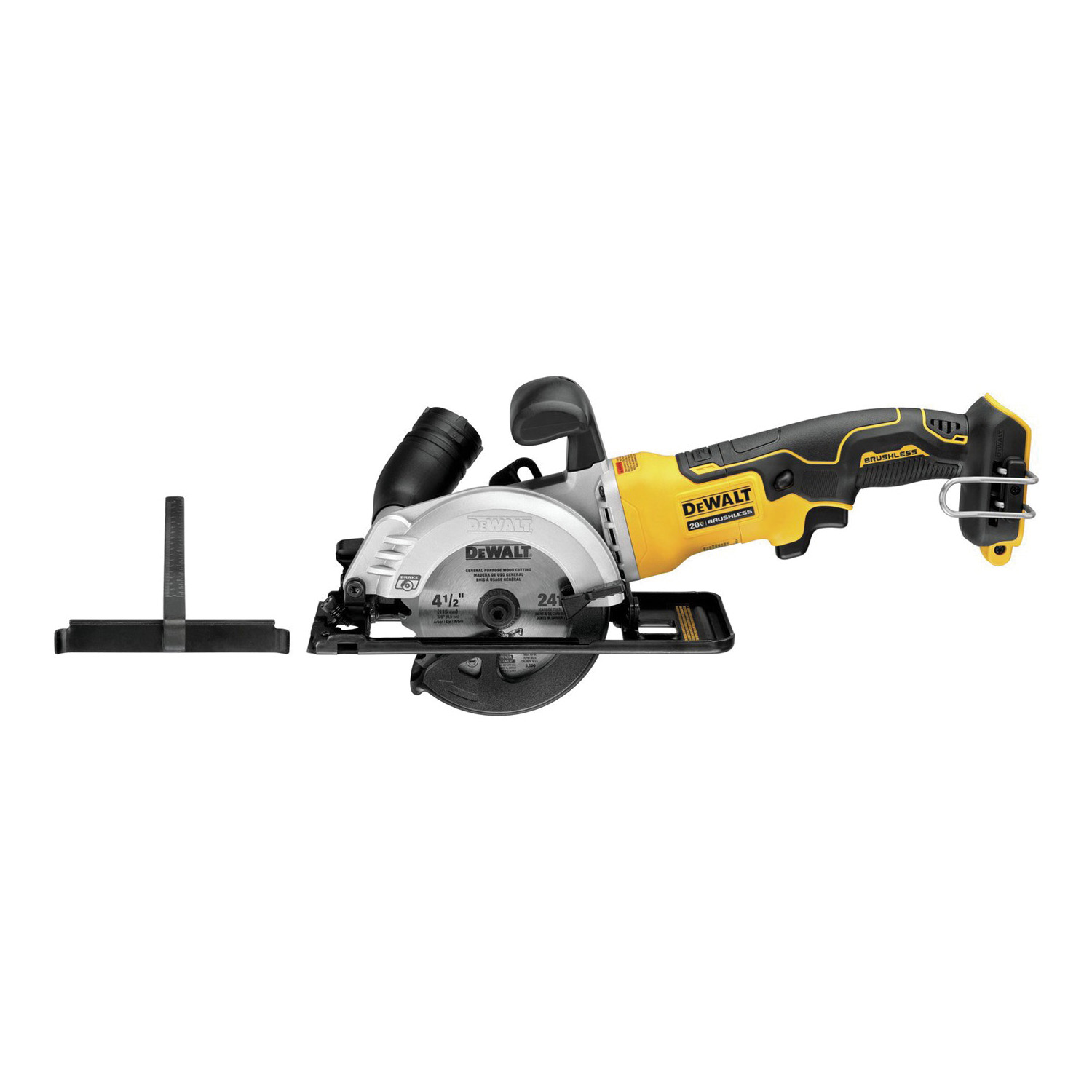 DEWALT DCS571B Circular Saw, Tool Only, 20 V, 4-1/2 in Dia Blade, 45, 90 deg Bevel - 2