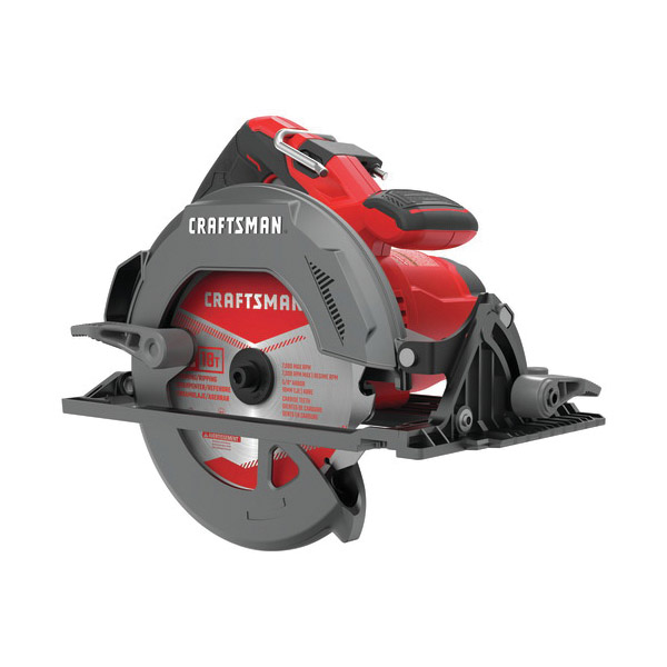 Craftsman CMES510 Circular Saw, 15 A, 7-1/4 in Dia Blade, 5/8 in Arbor, 1-7/8, 2-1/2 in D Cutting, 55 deg Bevel - 3