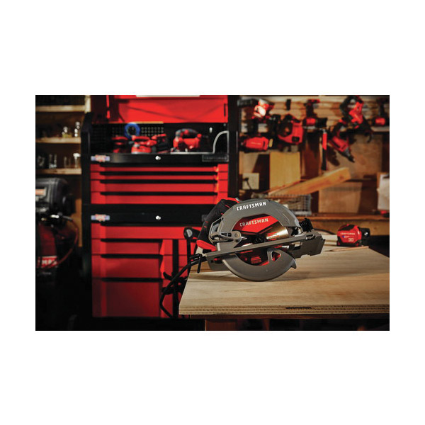 Craftsman CMES510 Circular Saw, 15 A, 7-1/4 in Dia Blade, 5/8 in Arbor, 1-7/8, 2-1/2 in D Cutting, 55 deg Bevel - 4