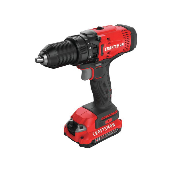 Craftsman CMCD700C1 Driver Drill Kit, Battery Included, 20 V, 1.3 Ah, 1/2 in Chuck, Keyless Chuck - 2