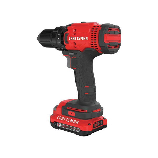 Craftsman CMCD700C1 Driver Drill Kit, Battery Included, 20 V, 1.3 Ah, 1/2 in Chuck, Keyless Chuck - 4