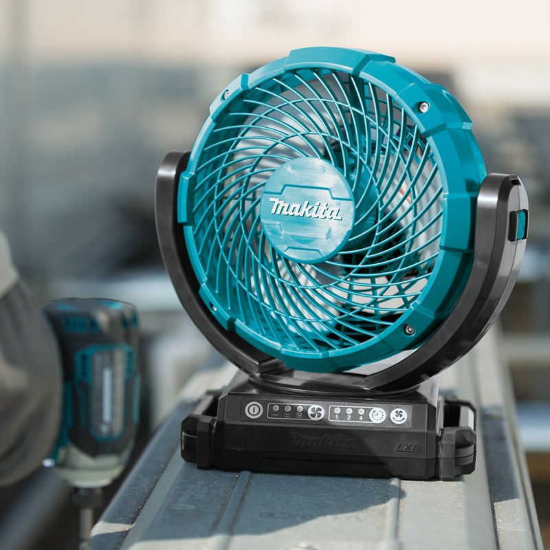 Makita DCF102Z Fan, Tool Only, 18 V, 5, 6 Ah, 3 cu-m/min (Low), 3.8 cu-m/min (Medium), 4.6 cu-m/min (High) Air - 2