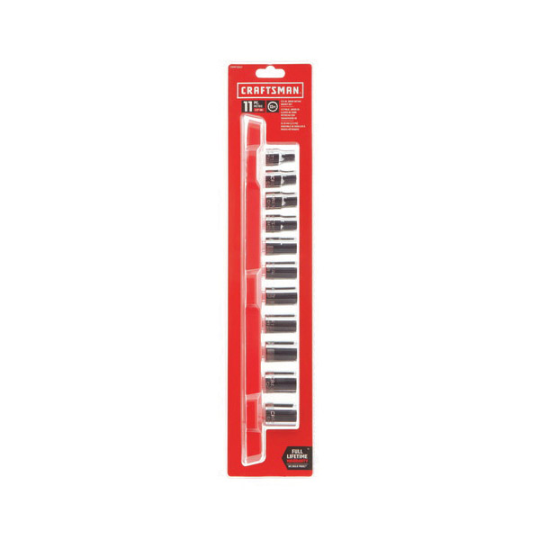 Craftsman CMMT12047 Socket Set, Chrome Vanadium Steel, Polished Chrome, Specifications: 1/2 in Drive - 2