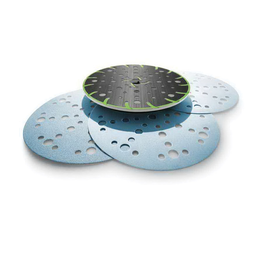Festool 202463 Series Sander Backing Pad, For: RO 150 FEQ Rotex Sander, 6 in Dia, Foam, Blue/White Color - 3