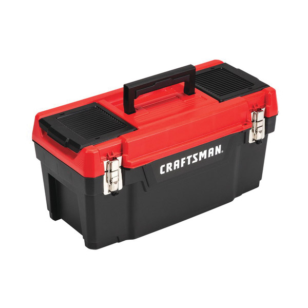 Craftsman CMST20901 Tool Box, 16 lb, Plastic, Red, 9-3/4 in H x 19.27 in W Outside - 2