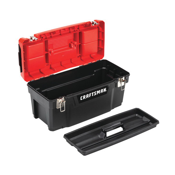 Craftsman CMST20901 Tool Box, 16 lb, Plastic, Red, 9-3/4 in H x 19.27 in W Outside - 3