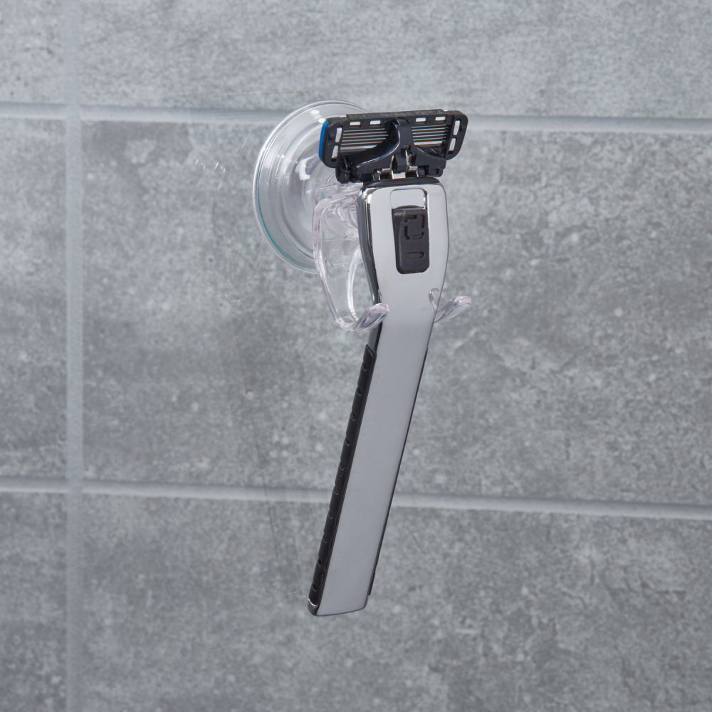 iDESIGN 51220 Razor Holder, Plastic, Clear - 2