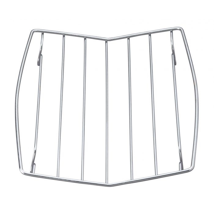 HIC 43180 Roasting Rack, Steel, Chrome, 10.37 in L, 8 in W, Dishwasher Safe: Yes - 2