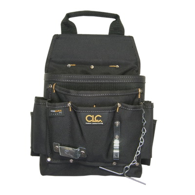 CLC 5505 Tool Pouch, 12-Pocket, Ballistic Poly Fabric, Black, 9 in W, 12 in H, 4 in D - 2