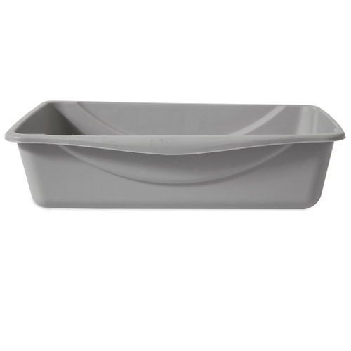 Petmate 22183 Large Litter Pan, 15.3 in W, 18-1/2 in D, Plastic, Mouse Gray - 2