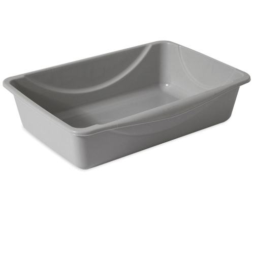 Petmate 22183 Large Litter Pan, 15.3 in W, 18-1/2 in D, Plastic, Mouse Gray - 3