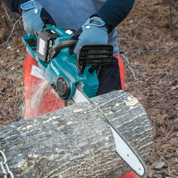 Makita XCU04PT Chainsaw Kit, Battery Included, 5 Ah, 18 V, Lithium-Ion, 16 in L Bar, 3/8 in Pitch - 5