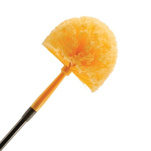 Ettore 31028 Cobweb Duster, PVC Head, Steel Handle, 9 ft L Handle, Yellow - 1