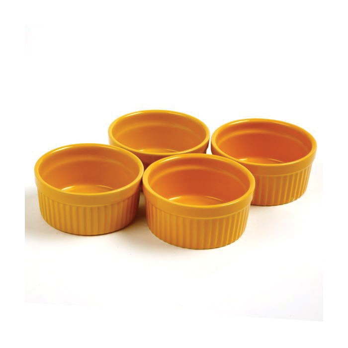 Norpro 261DC Ramekins Display Pack, 4 oz, Stoneware, Assorted, 3-3/4 in L, 3-3/4 in W, 1-3/4 in H - 2