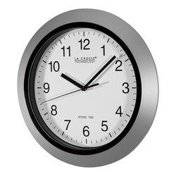 La Crosse WT-3129S Atomic Clock, Round, Silver Frame, Plastic Clock Face, Analog - 2