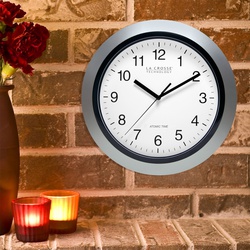 La Crosse WT-3129S Atomic Clock, Round, Silver Frame, Plastic Clock Face, Analog - 3
