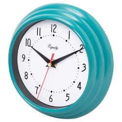Equity 25020 Clock, Round, Blue Frame, Plastic Clock Face, Analog - 2