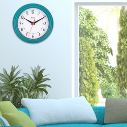 Equity 25020 Clock, Round, Blue Frame, Plastic Clock Face, Analog - 3