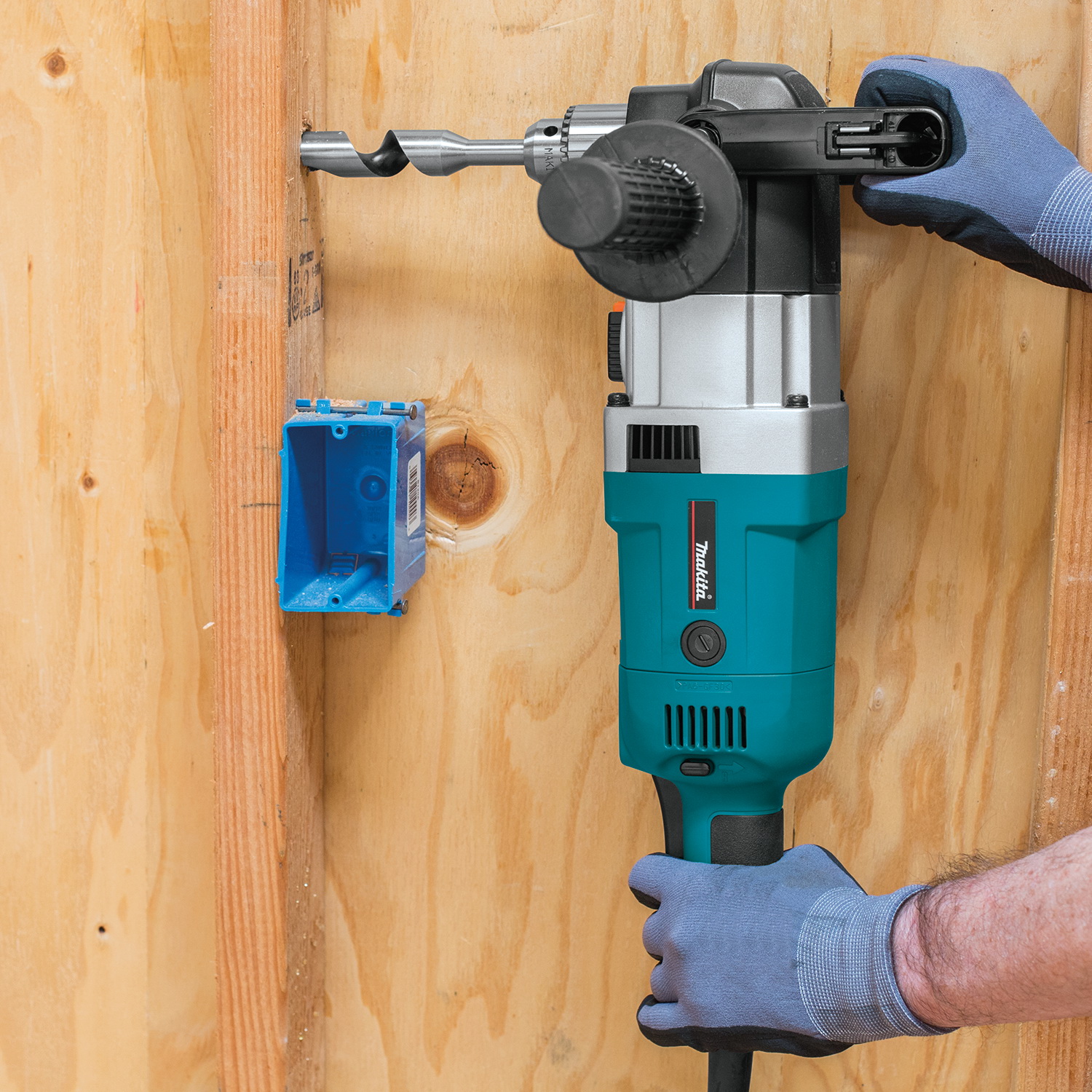 Makita DA4031 Angle Drill, 10 A, 1/2 in Chuck, Keyed Chuck, 8.2 ft L Cord - 4