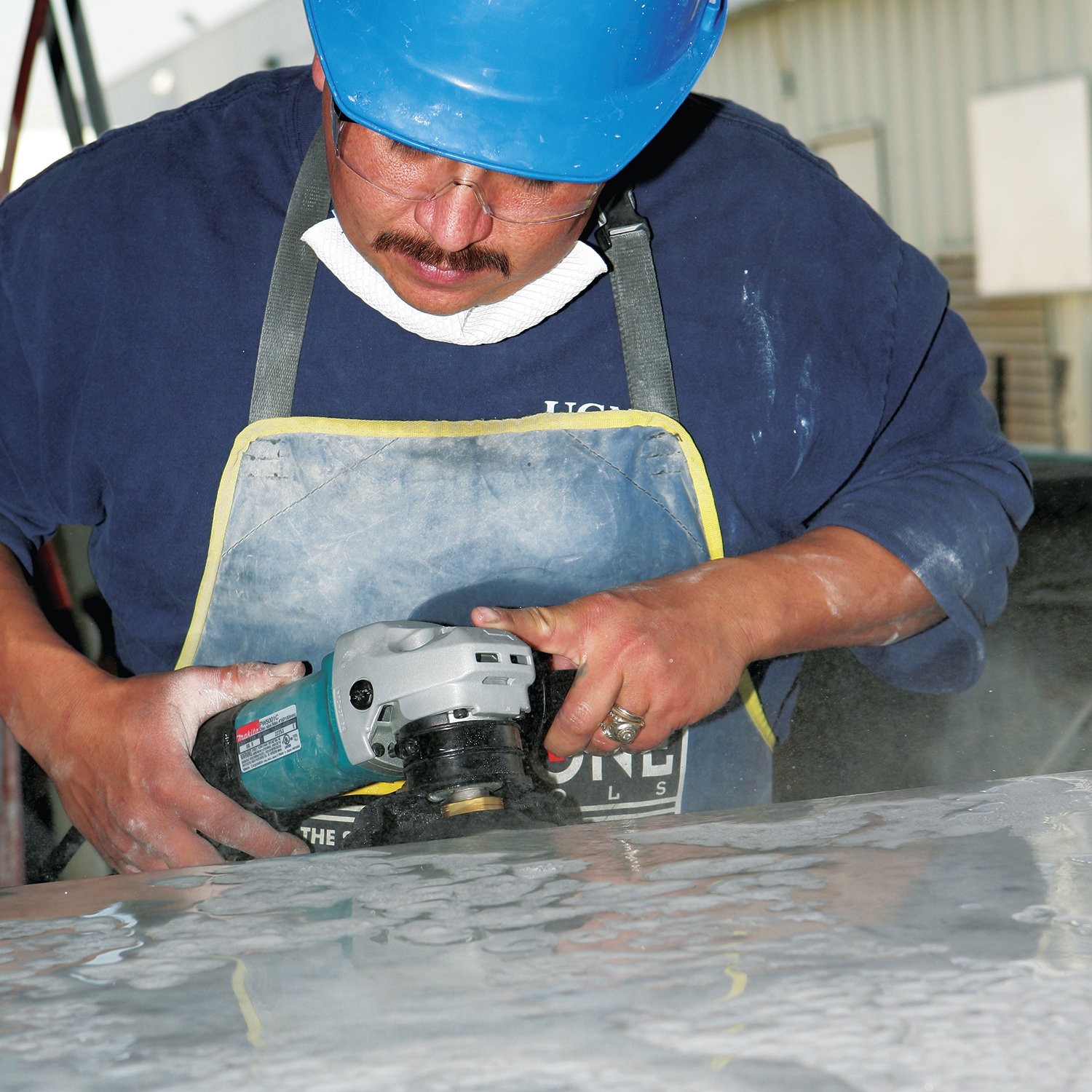 Makita PW5001C Electronic Stone Polisher, 7.9 A, 5/8-11 Spindle, 4 in Dia Wheel, 2000 to 4000 rpm Speed, 5-Speed - 3