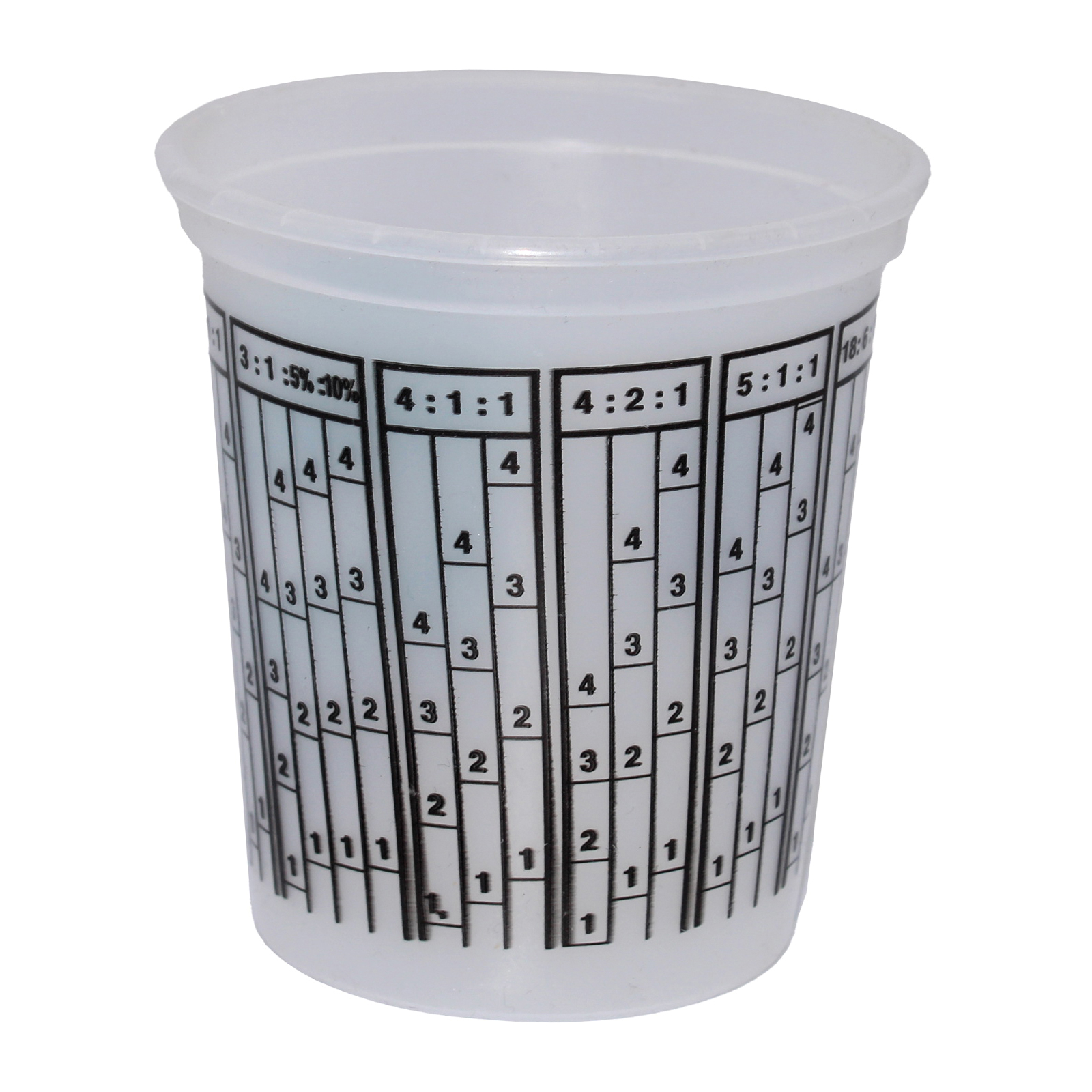 Leaktite-IPL Plastics 100873 Mix'n Measure Cup with Ratios, 8 oz Capacity, LLDPE - 2