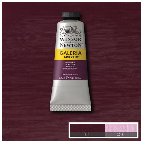 Winsor & Newton 2120075 Acrylic Artist Paint, Satin, Burgundy, 60 mL, Tube - 2