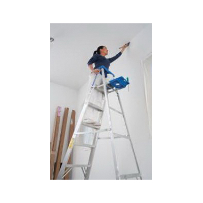 Werner 364 Step Ladder, 4 ft H, Type I Duty Rating, Aluminum/Plastic, 250 lb, 3-Step, 8 ft Max Reach - 3